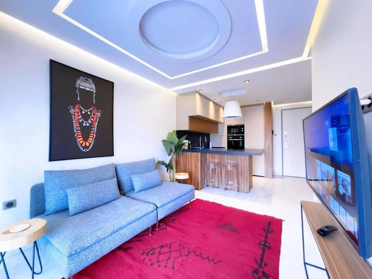 马拉喀什Appt De Luxe Avec Terrasse,Piscinepartagee & Wifi公寓 摩洛哥