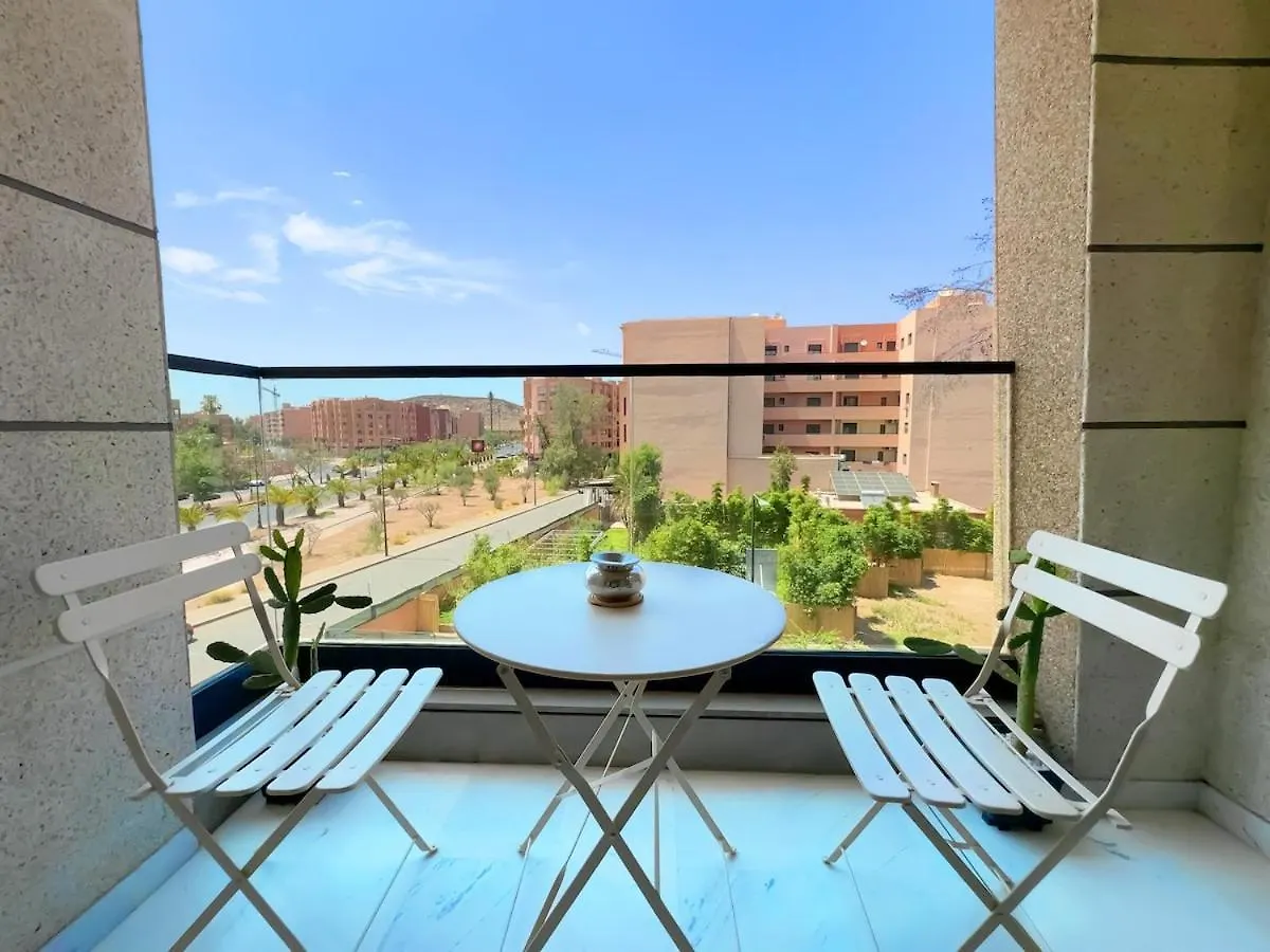 公寓 马拉喀什Appt De Luxe Avec Terrasse,Piscinepartagee & Wifi公寓 摩洛哥